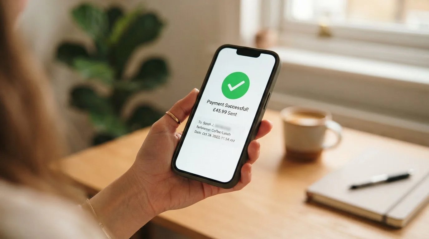 Smartphone mostrando app de Bizum para pagos instantáneos