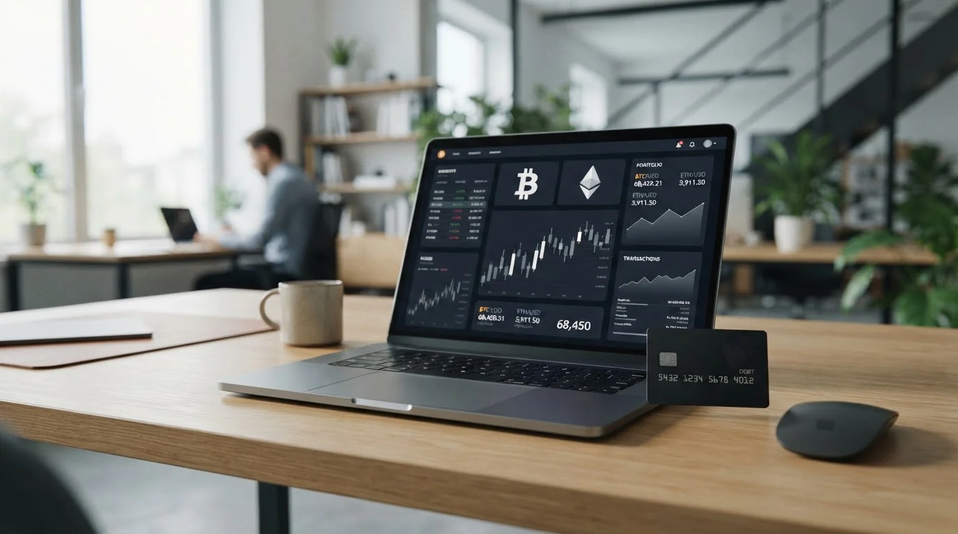 Interfaz genérica de casino cripto con símbolos de Bitcoin y Ethereum