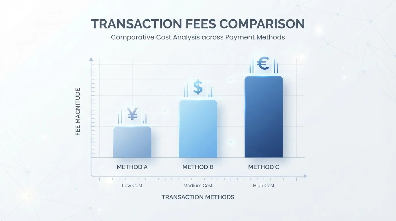 Gráfico de barras comparando comisiones de transacción entre Solana Bitcoin y Ethereum