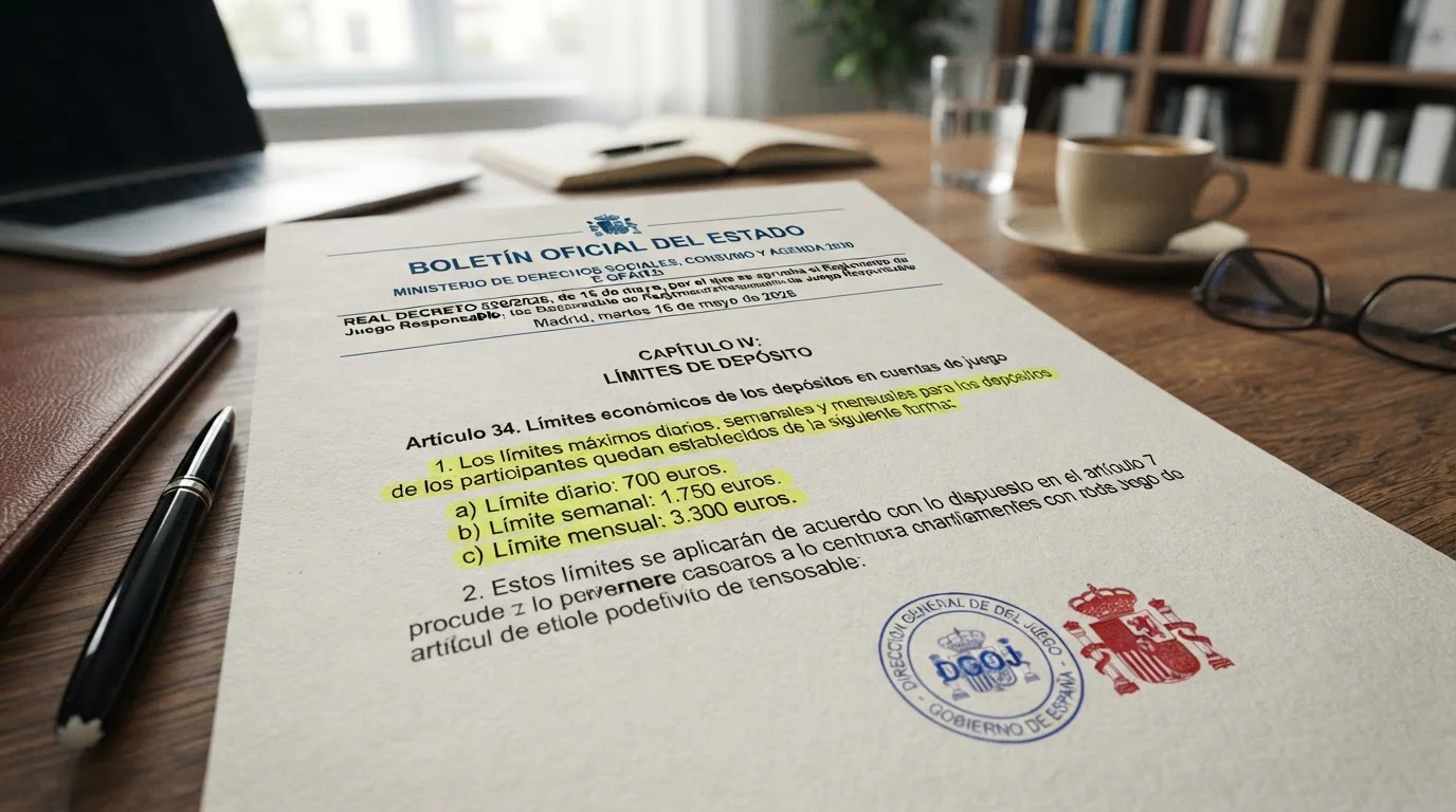 Documento oficial del Decreto 520-2026 con límites de depósito destacados