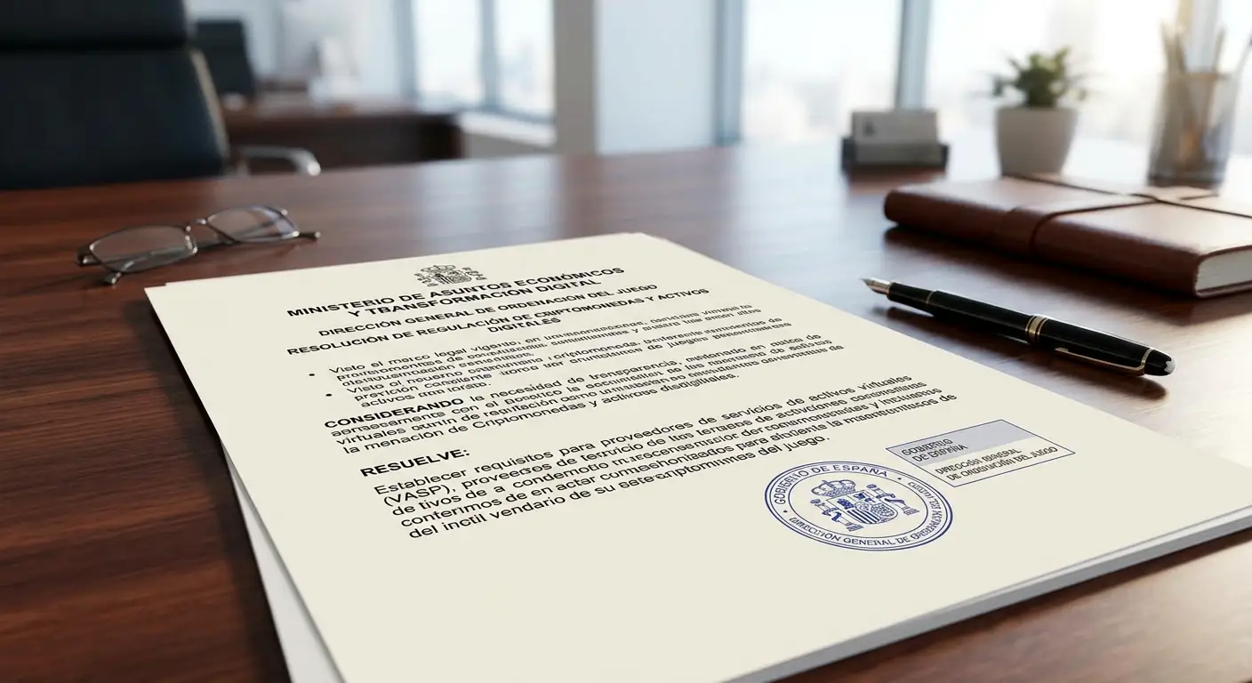 Documento oficial de la DGOJ sobre normativa de juego en España