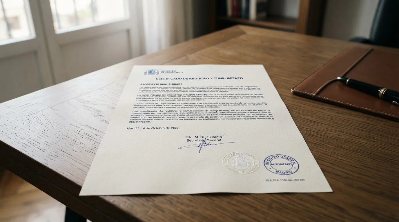 Documento legal de licencia DGOJ junto a sello de regulador español