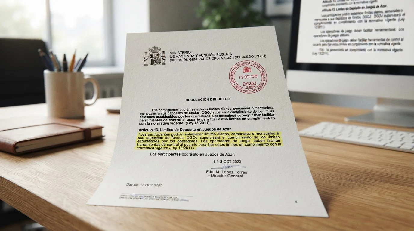 Documento oficial con sello DGOJ y texto del Decreto 520/2026